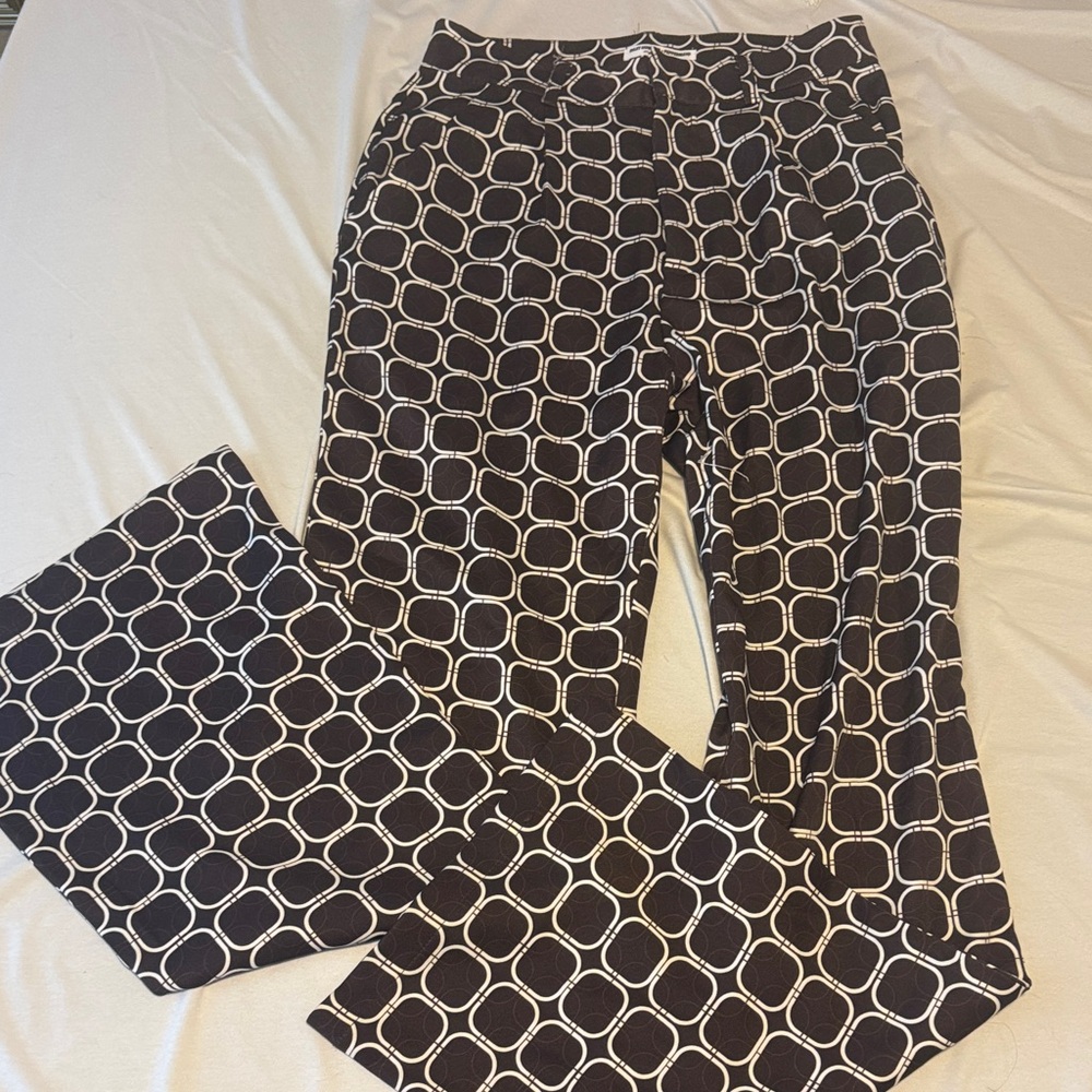Peppermayo Black and White Patterned Pants flared